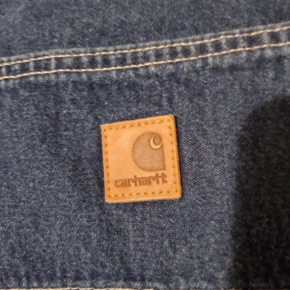 Vtg Carhartt Carpenter Jeans 32x32 B13 DST Loose-Fit Washed Darkstone Denim - Picture 8 of 8